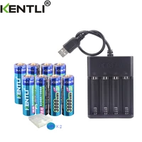 8pcs 1 5v 3000mwh no memory effect aa rechargeable li polymer li ion polymer lithium battery 4 slots usb charger