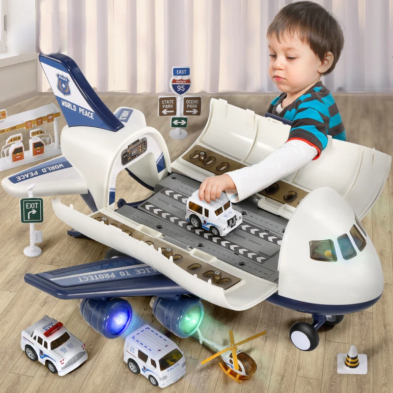 Oyuncak araba bebek güz dayanıklı deformasyon havacılık uçak çocuk atalet bulmaca çok fonksiyonlu 2 araba 3 yıl eski 4