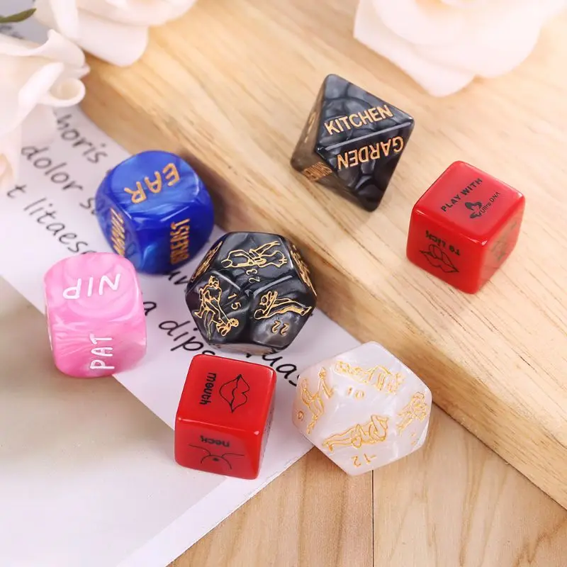 

7pcs Funny Love Dice Game Toys Erotic Sexy Posture Adult Couple Bachelor Love E56D