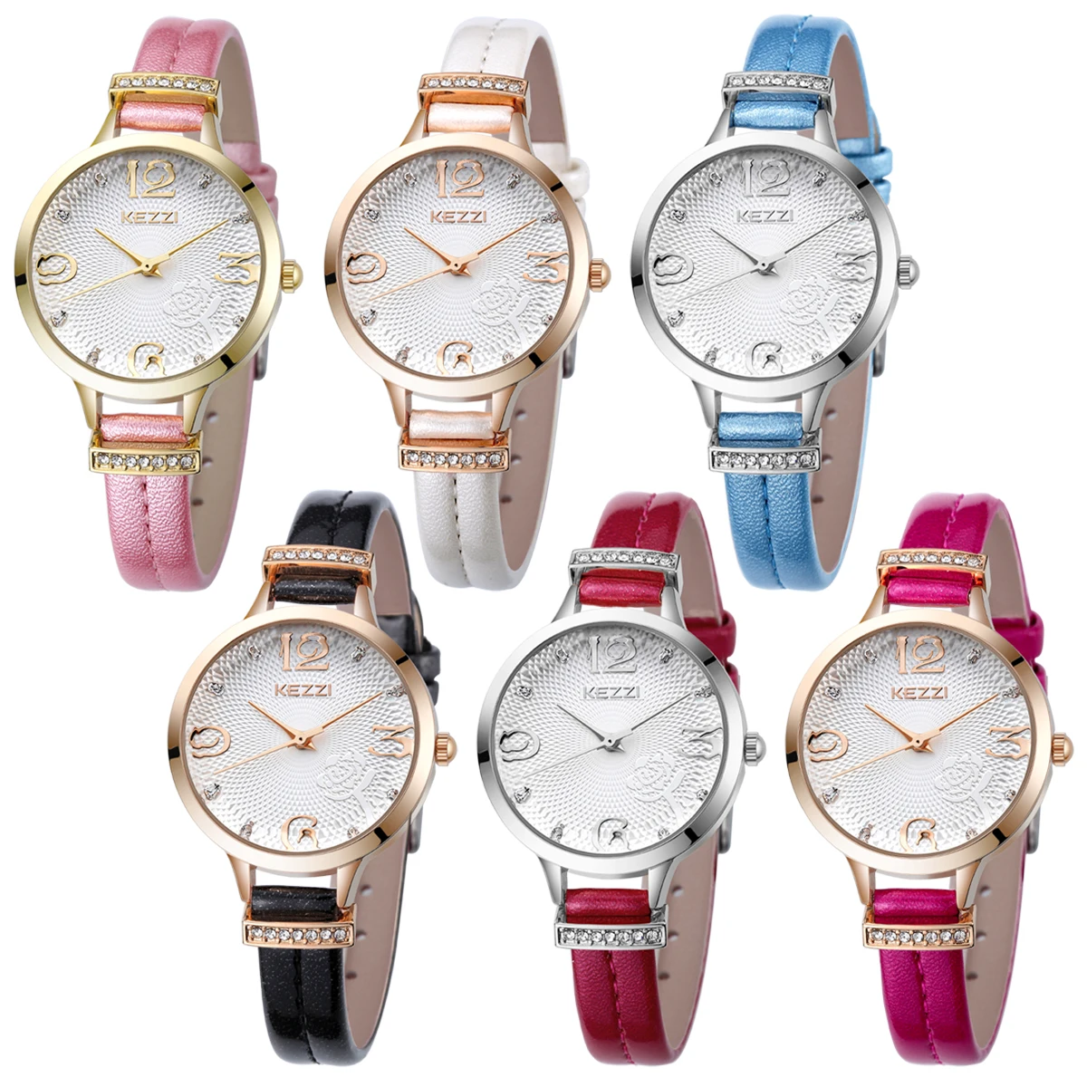 

NO.2 Brand Women Bracelet Watch Fashion Flower Dial Quartz Watches Clock