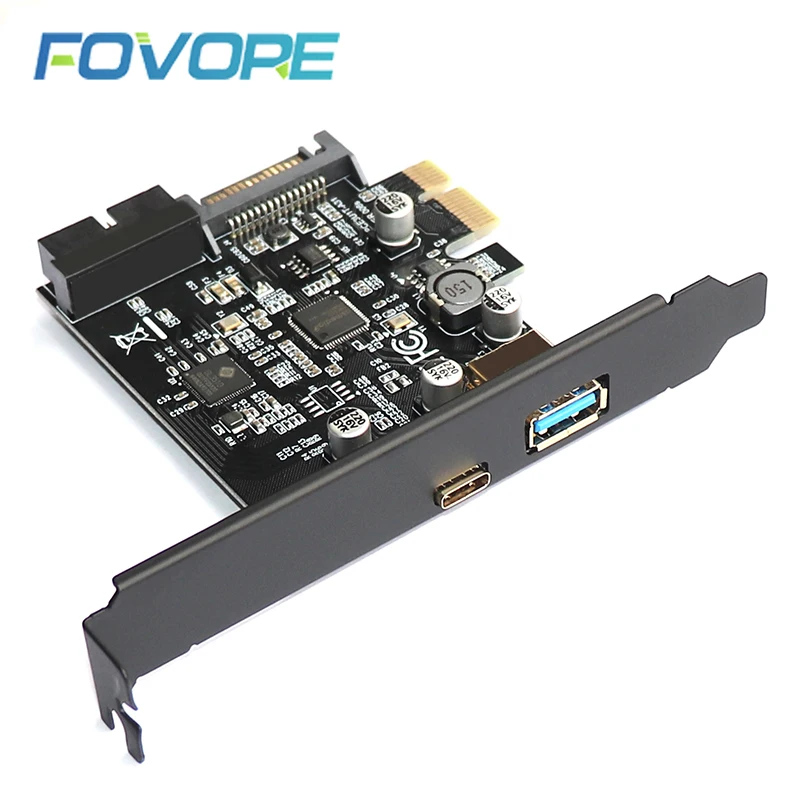 USB 3 1 Type-C PCI e контроллер адаптер PCIe USB3.1 Тип C 19pin 19 pin спереди PCI-e USB3 карты расширения