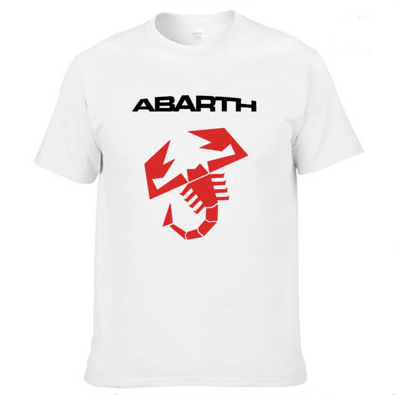 

2021 Summer new Men's T-shirt Abarth Car Logo printing casual Harajuku high quality Cotton O-neck Men's short sleeve tops