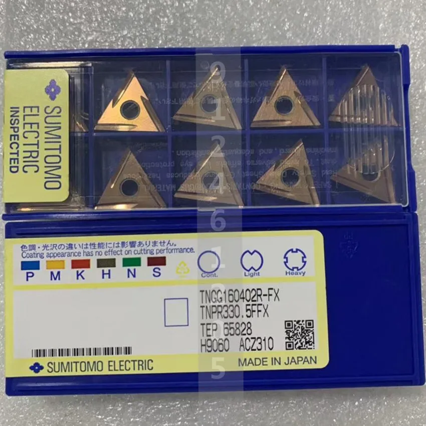 

TNGG160402R-FX ACZ310 / TNGG160402R-FX T3000Z Original SUMITOMO CNC carbide inserts 10PCS/BOX