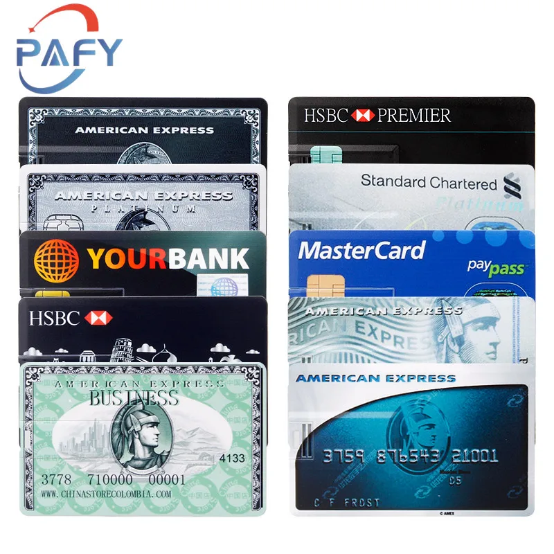 

Real Capacity Bank Card USB Memory stick HSBC Master Credit card USB Flash Drive 64gb Pendrive 4GB 8GB 16GB 32GB pen drive 128gb