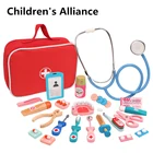 Деревянные детские игрушки для ролевых игр, врач больницы, обучающие игрушки для детей, имитация медицинского сундука, набор для развития интереса детей