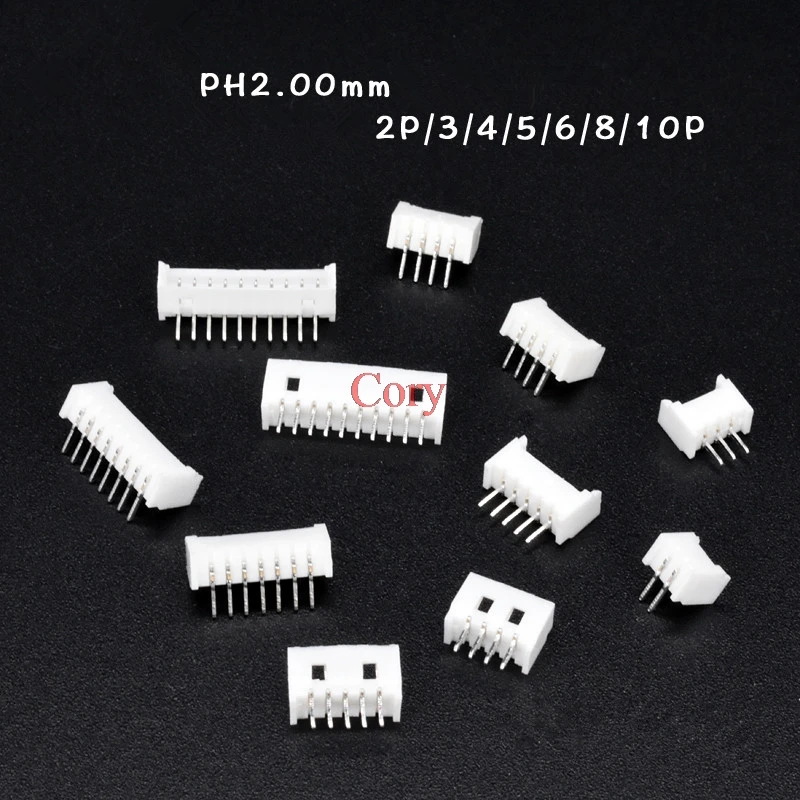 PH2.0mm шаг Давление сварки Бар Разъемы 2/3/4/5/6/7/8/9/10/11/12/13/14/15P прямые/Изогнутые