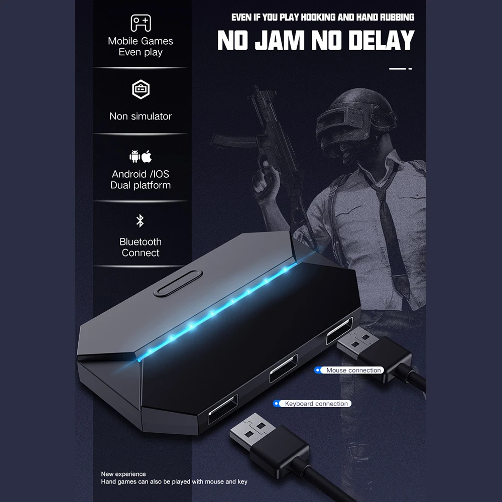 Новая Горячая 6G Игровая клавиатура мышь конвертер мобильный Геймпад контроллер