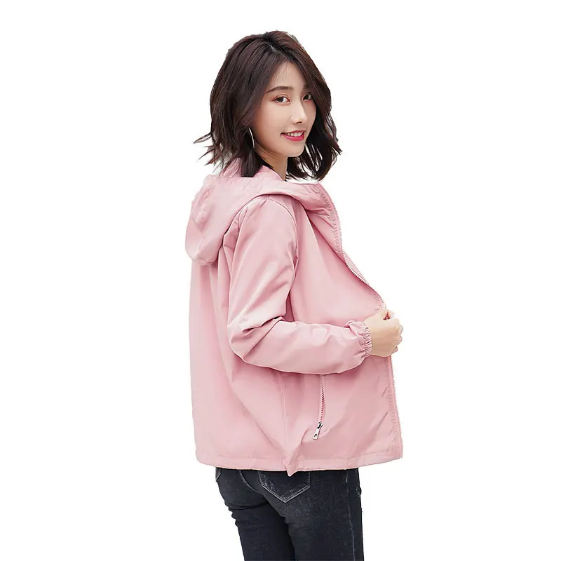 

Women Hiking Jacket Waterproof Spring Autumn Couple Outdoor Coat Ultra-Light Windbreake Women Men Windproof Short Trench Coat