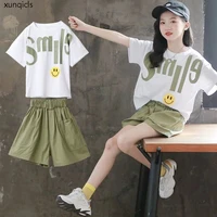 children summer suit girls short sleeve t shirts pants kids clothes 2pc kids casual outfits for girls clothing sets