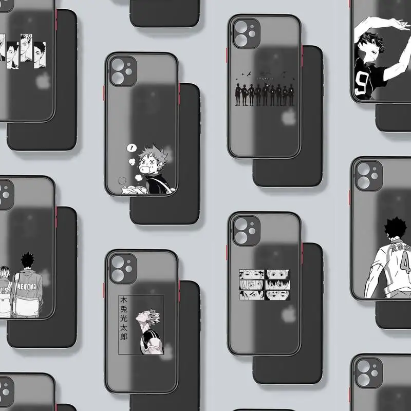 

Oya Haikyuu Cute Japan Anime Phone Case For iphone 12 11 8 7 plus mini x xs xr pro max matte transparent cover