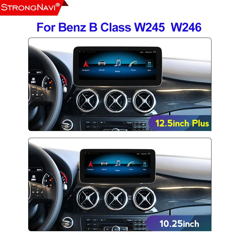 12 5 ''Android 9 GPS Автомобильный Радио dvd плеер для MERCEDES BENZ B class W246 W245 B180 B200 8 core 4 + 64G Blu