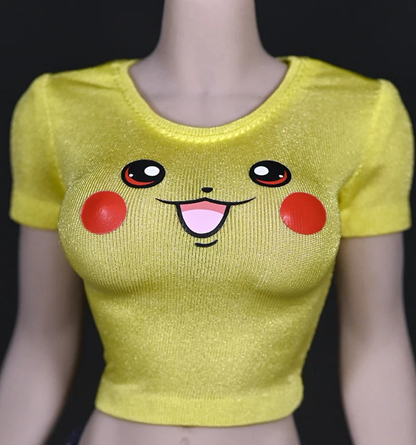 

1/6th 3D Tight Sexy Short Sleeve T-Shirt Pokemon Model for 12" TBL-S21b Action Figure Doll Collection