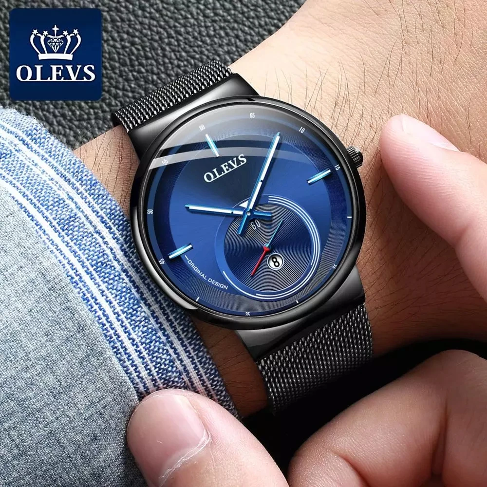 

OLEVS Sports Date Mens Watches Top Brand Luxury Waterproof Fashion Cool Watch Men Ultra Thin Dial Quartz Watch Relogio Masculino