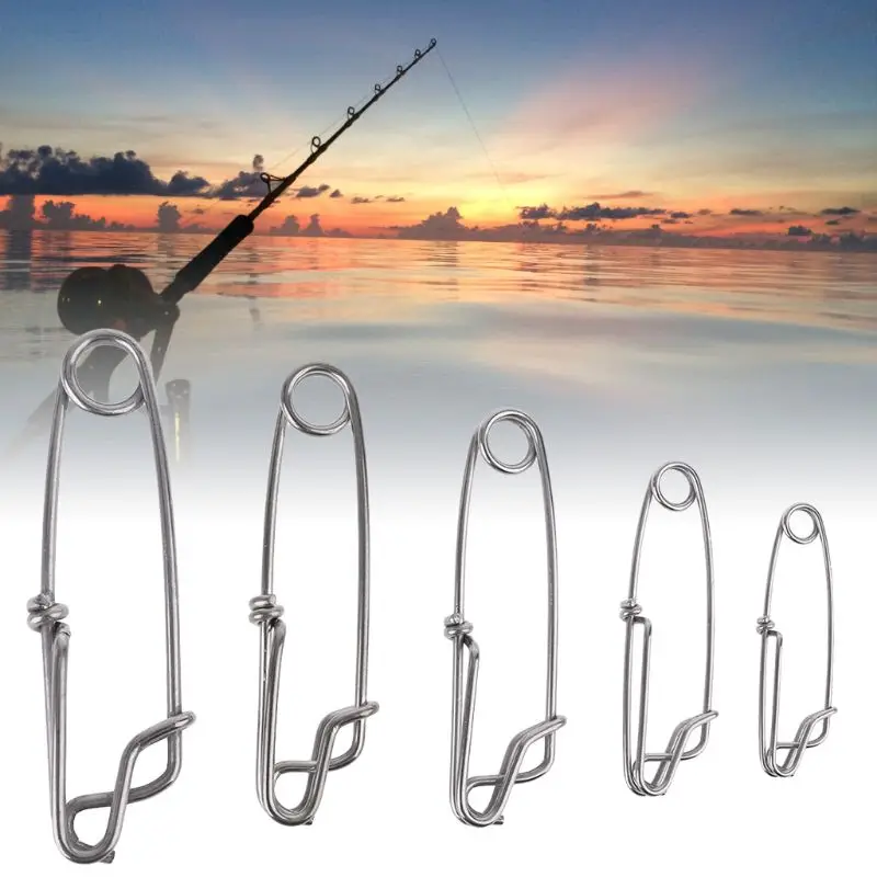 

5Pcs Long Line Clip Stainless Steel Snap Swivel Longline Hanger Connector