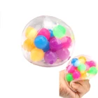 Забавный мягкий мячик мяч для снятия стресса, цветные бусины, Непоседа мяч для вентиляционного отверстия, Сжимаемый для снятия стресса и расслабления против аутизма, игрушка для детей с СДВГ для детей