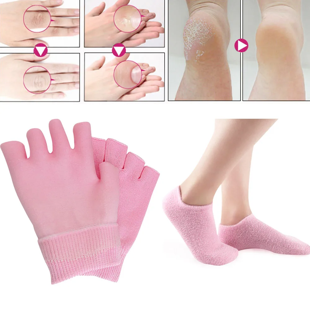 Многоразовые гель содержащие спа носки 1 пара увлажняющие отбеливающие