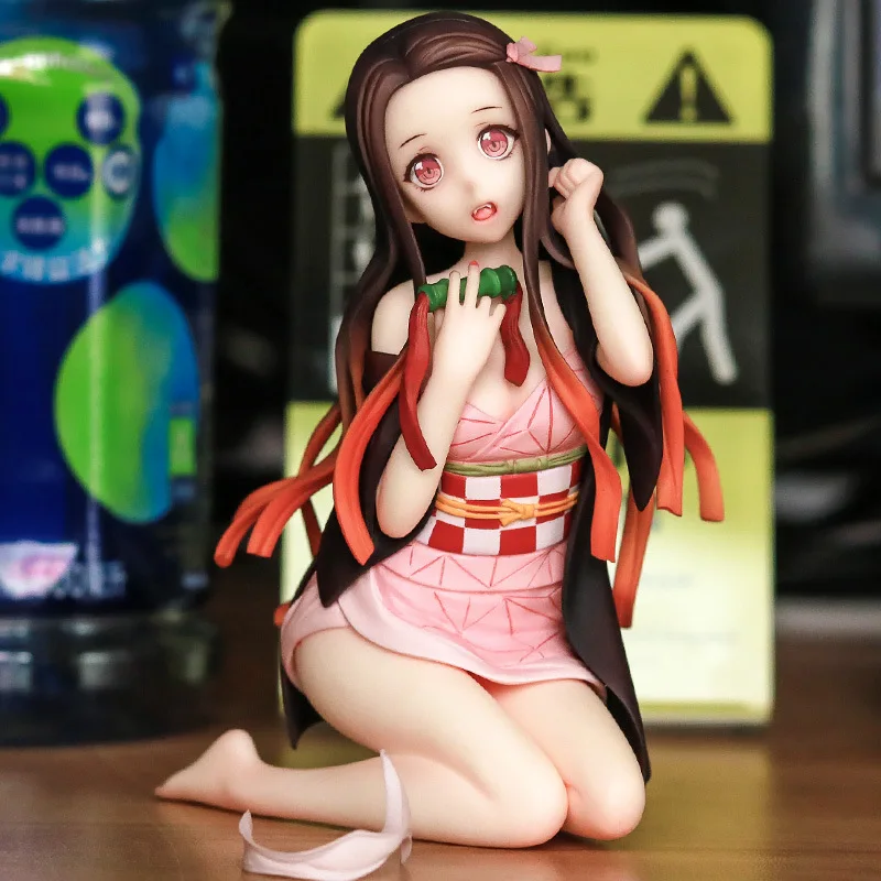 

Anime Demon Slayer Figure Kamado Tanjirou Kamado Nezuko PVC Action Figure Kneeling Standing Sitting posture girl Collecting toys