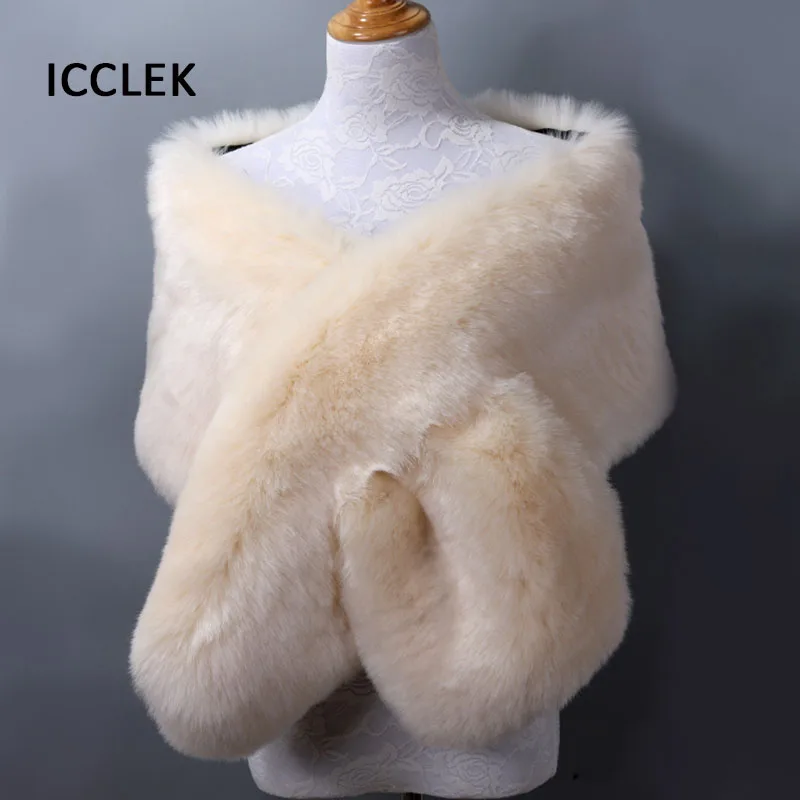 Высококачественный шарф из искусственного меха свадебная накидка Свадебная