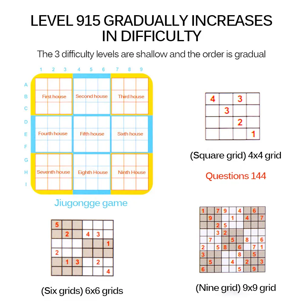

Children Magnetic Sudoku Board Game Getting Started Nine Palaces Ladder Training Thinking Logic Game Educational Kids Toys