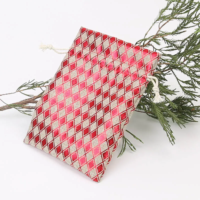 

2020 New Year Christmas Gift Bag Christmas Sack With Hot Stamping Beam 13*18cm Gift Storage Bag nn101