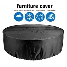 Round Oxford Cloth Patio Outdoor Garden Furniture Set Covers Waterproof Table Chairs Set UV Resistant Rain Snow Dustproof Cover