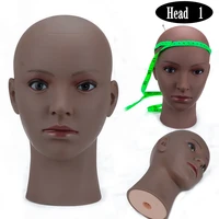 bald mannequin head with tipod stand cosmetology practice african training manikin head with wig stand tipod for mannequin wigs