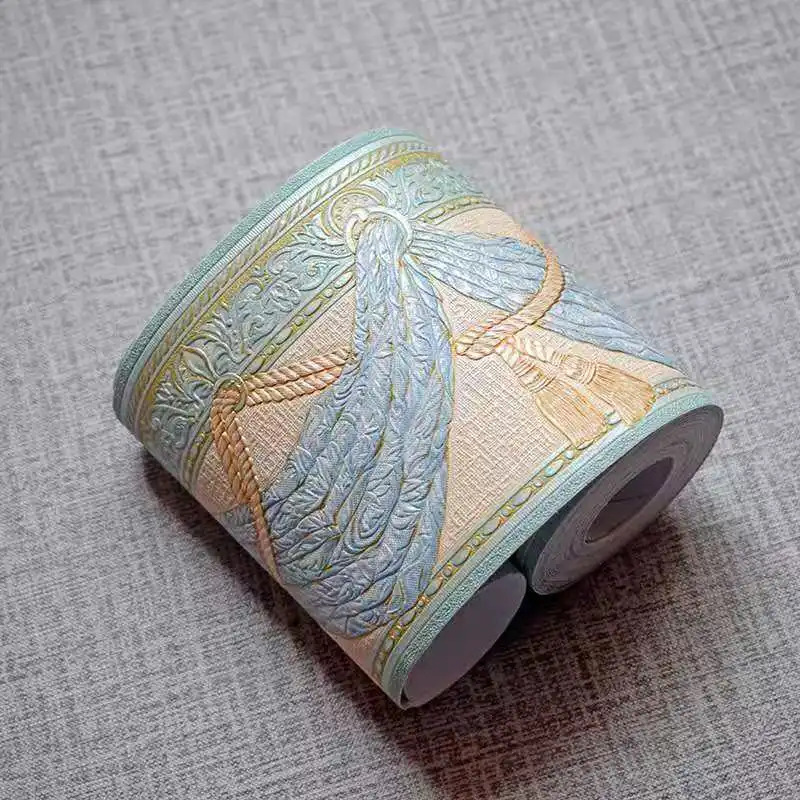 green curtain DIY Emboss стикер на стену s виниловый водонепроницаемый домашний декор самоклеющиеся обои для ног линия талии стикер украшения кухни - Цвет: green curtain