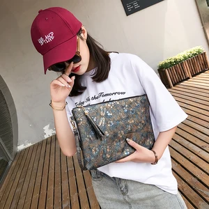 Женская сумка-клатч из искусственной кожи, с длинным ремешком