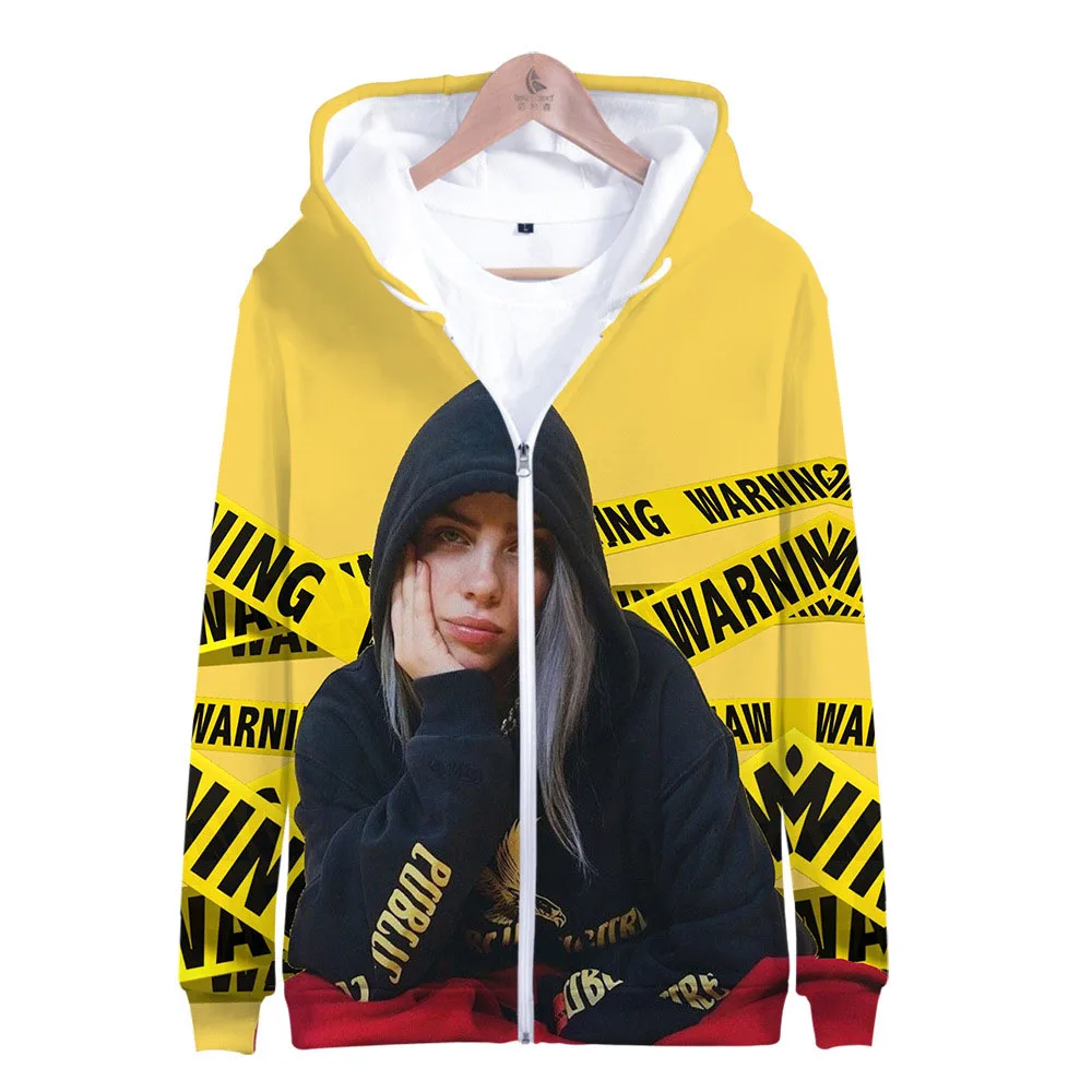 Billie Eilish/худи для женщин и девочек; детская толстовка; куртка с капюшоном; пальто на молнии; одежда - Цвет: ST01