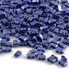 Бусины с двумя отверстиями, голубые бусины AB из чешского стекла, акриловые бусины для рукоделия, изготовления ювелирных изделий, винтажные аксессуары для браслетов Миюки