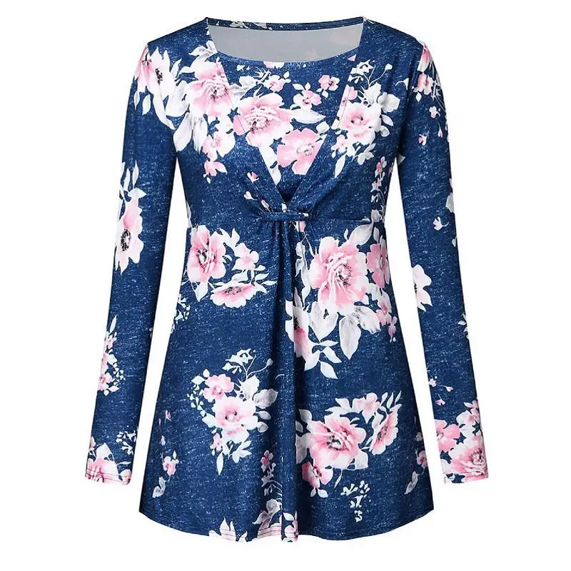 Новый европейский и американский пуловер с длинным рукавом для кормящих женщин