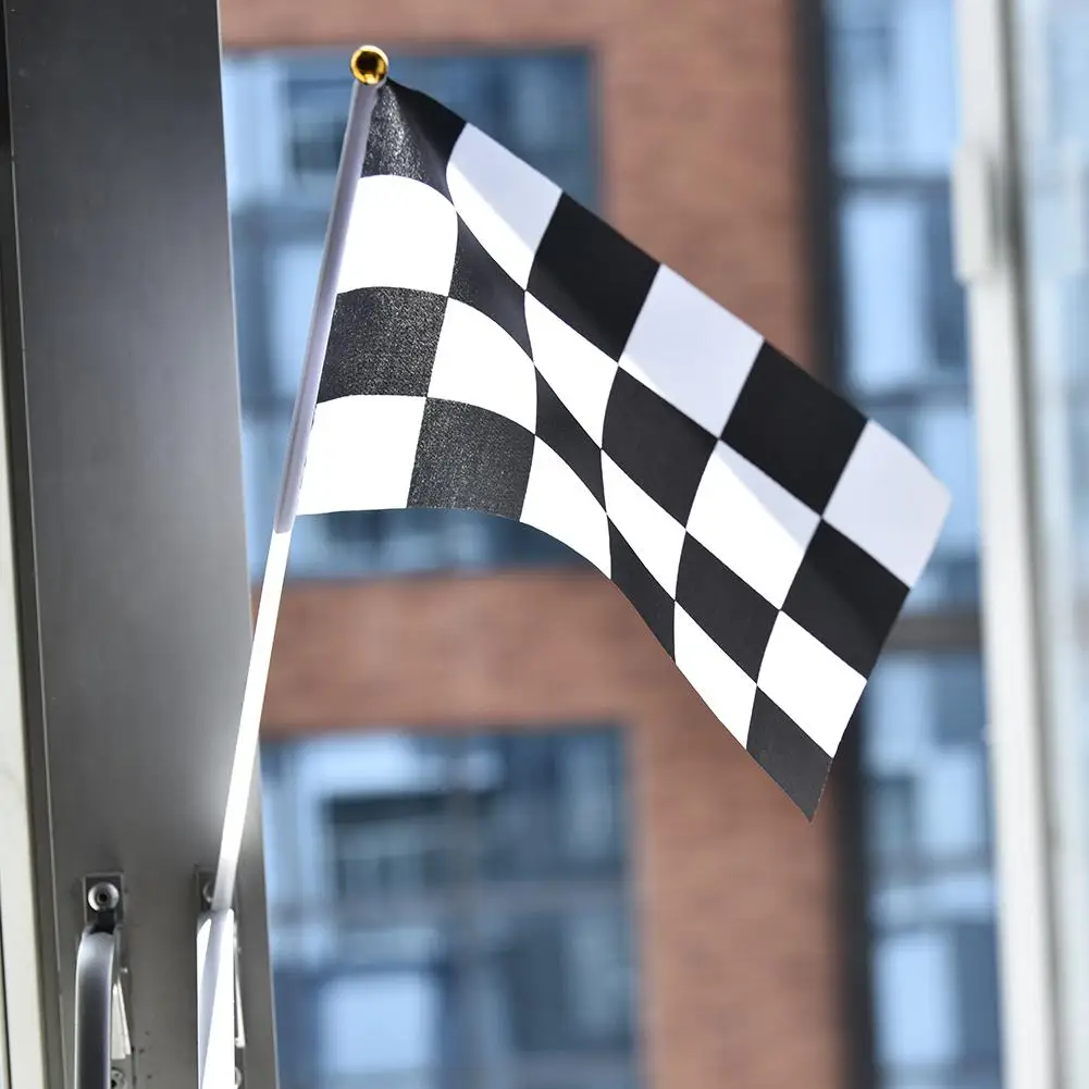 10 шт. 14x21 см белый черный флаг в клетку 2x3 фута/3x5 футов F1 гонки старт баннер