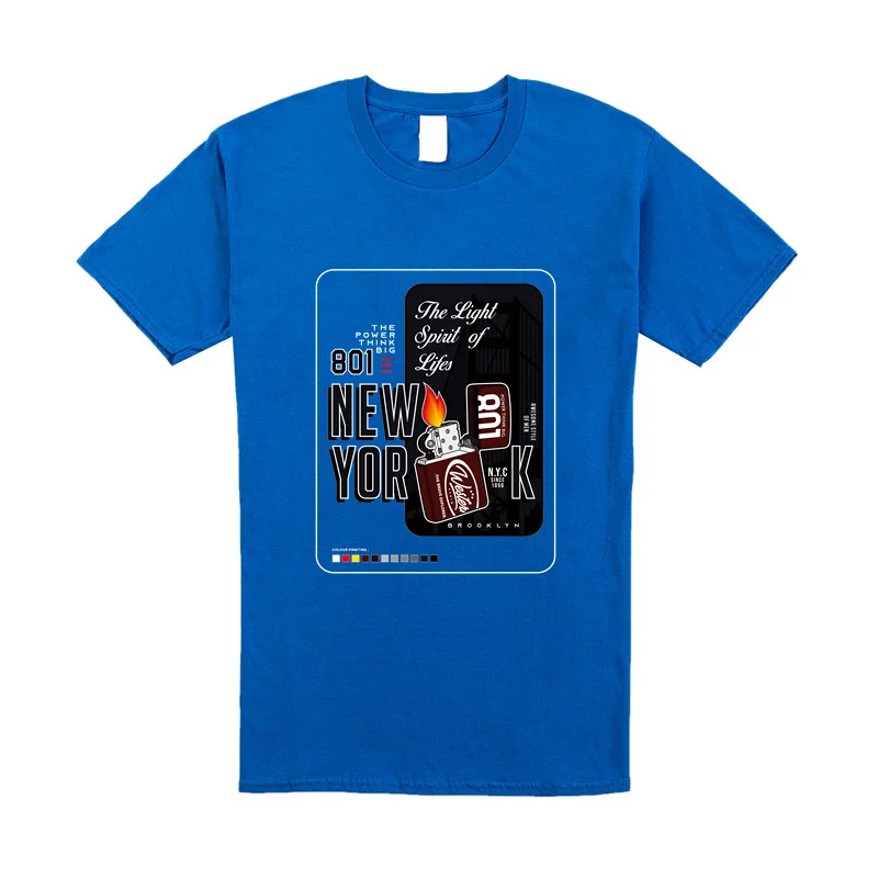 

Short-sleeved T-shirt Men's Pure Cotton Round Neck Casual Loose Loose Tide Brand Student Youth New Product Summer T-shirt