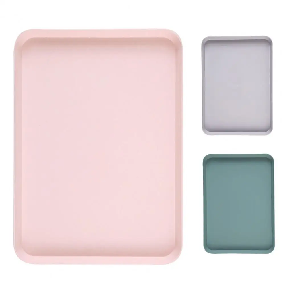

Dinner Plate Nordic Simple Rectangular Fruit Dessert Plastic Storage Tray Kitchen Supplies