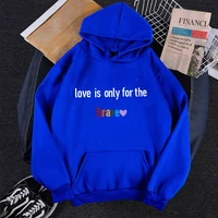 love is only for the brave sweatshirt women printing treat people with kindness hoodie tpwk rainbow winter clothes women xl