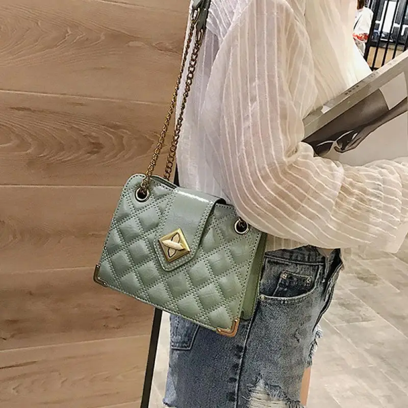 

Solid Sweet Leather Flap Women Crossbody Bags Women Sewing Thread Decoration Trendy Shoulder Bags Fashion Party Flap Satchels