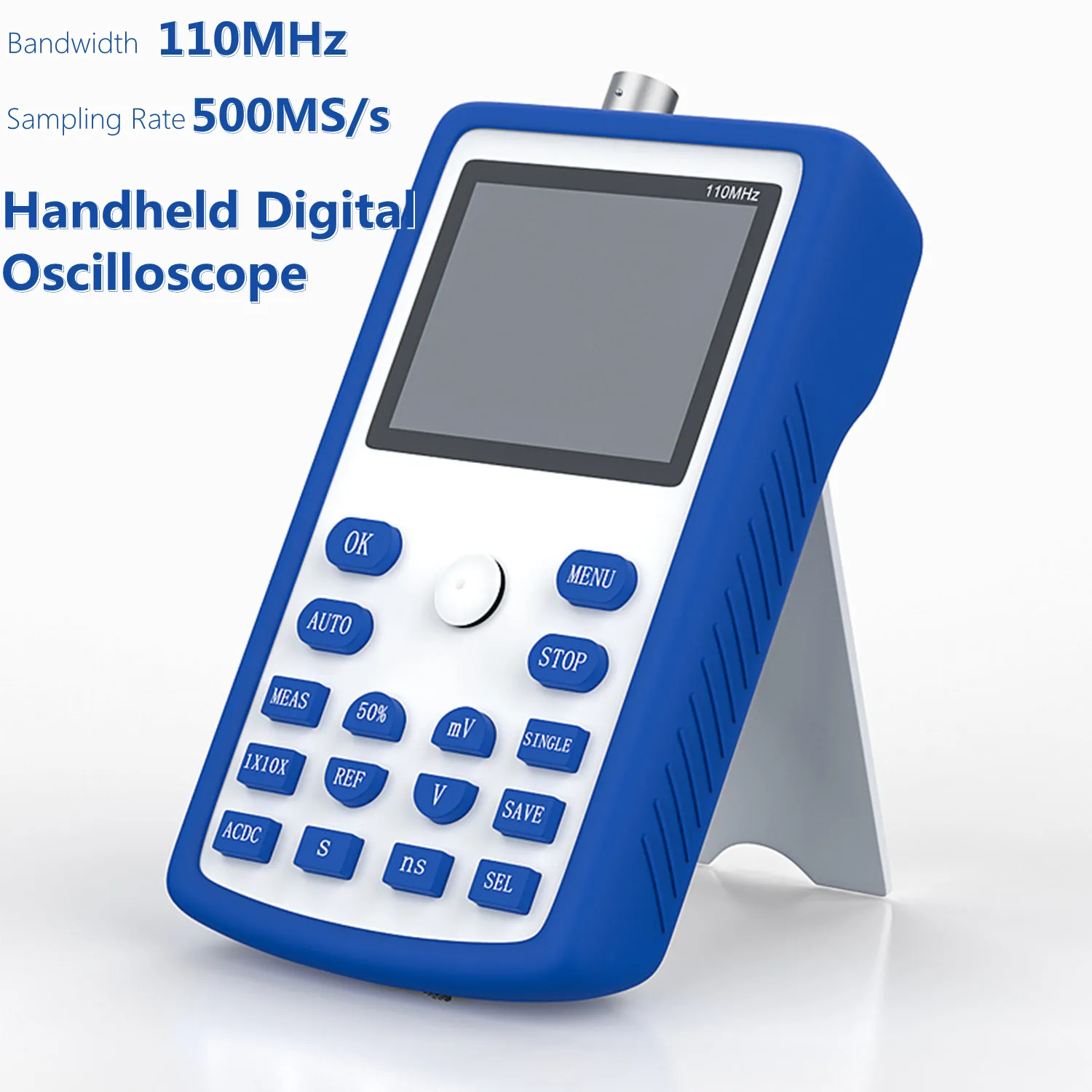 

FNIRSI-1C15 Handheld Digital Oscilloscope 500MS/s Sampling Rate 110MHz Bandwidth Rechargeable Battery Support Waveform Storage