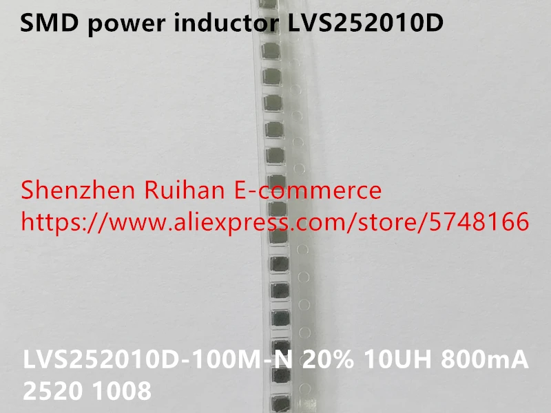 Фото Оригинальный новый 100% SMD силовой индуктор LVS252010D-100M-N 20% 10UH 800mA 2520 1008 - купить | Индукторы (4001263618906)