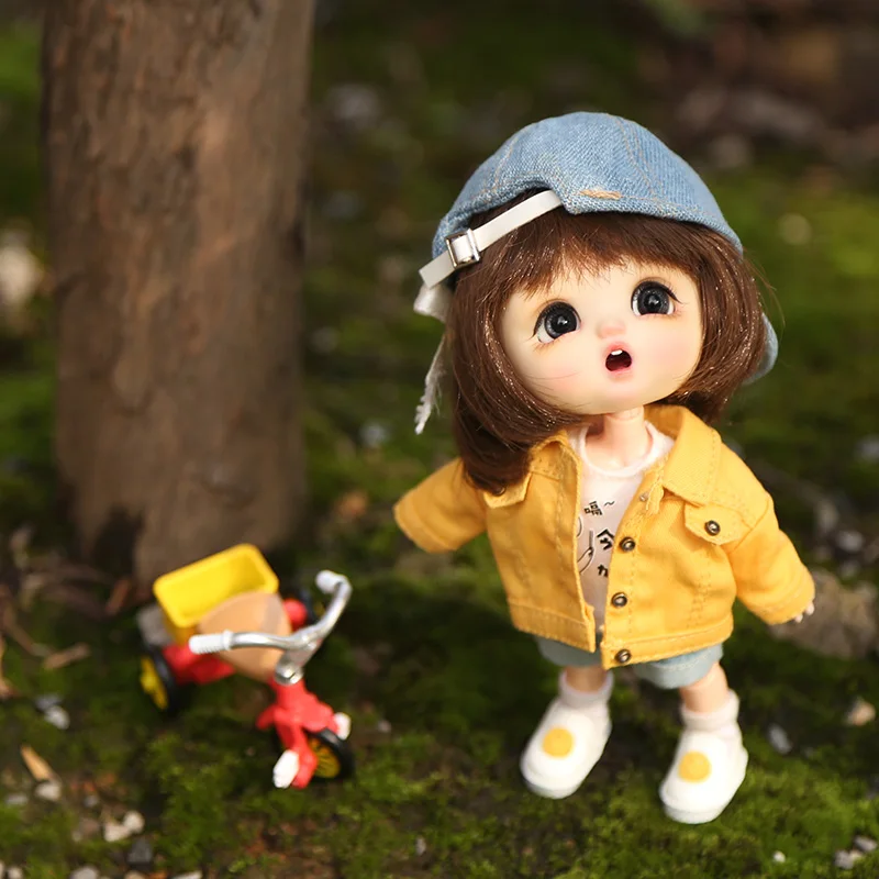 Ob11 Eva джинсовая куртка толстовка 1/12 bjd красивый узел свинья мини салонная кукла