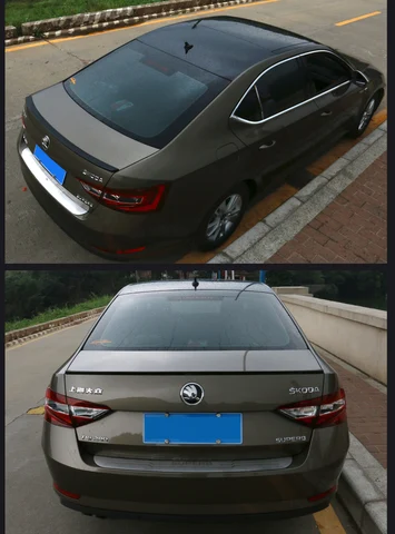 Автомобильные аксессуары для Skoda Superb 2015- 2019, неокрашенный праймер из АБС-пластика, цветной задний багажник, губа, крыло, задний спойлер, украшение
