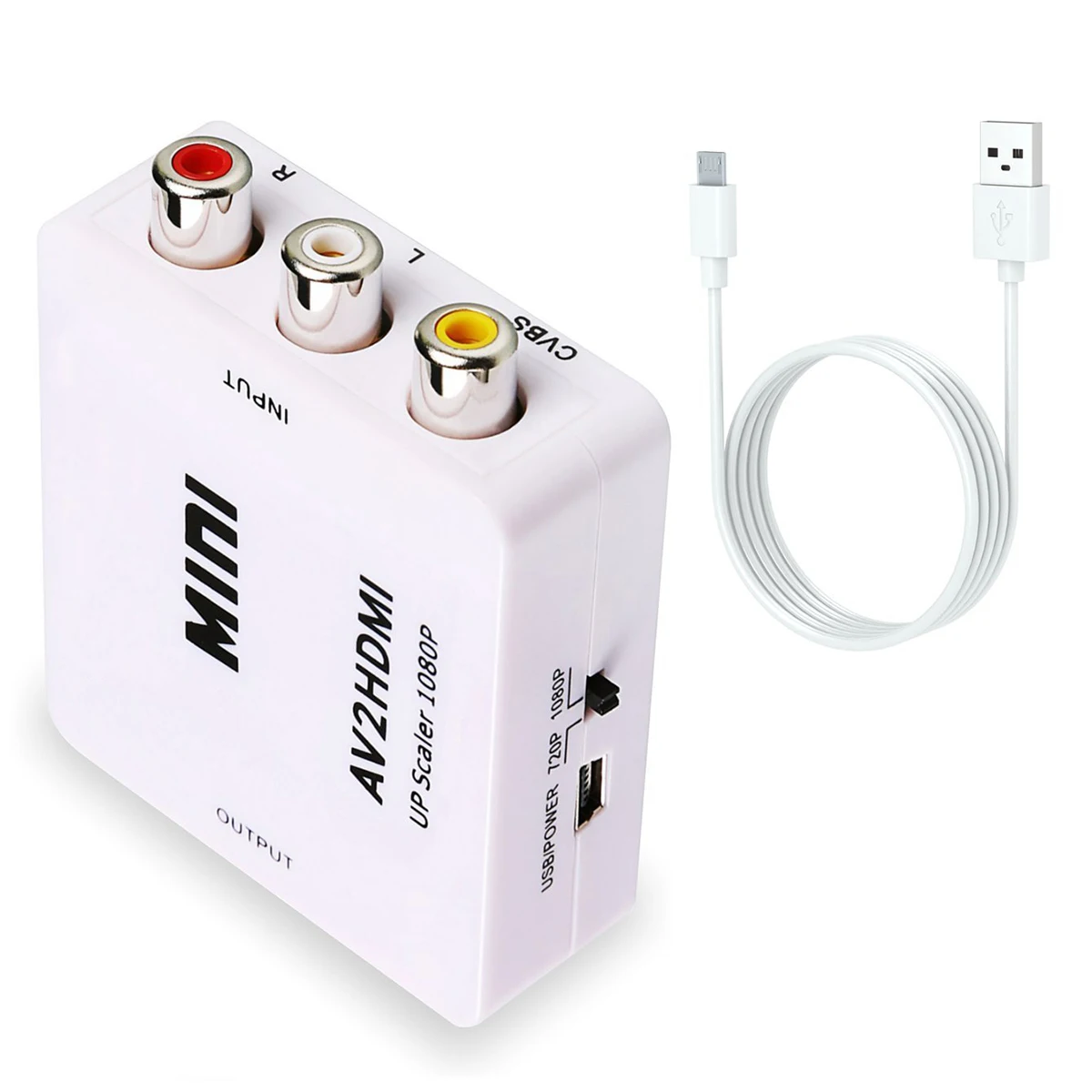 Преобразователь видео SOONHUA Mini RCA AV в HDMI композитный конвертер AV2HDMI для 1080P HDTV PS3 DVD