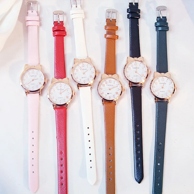 Children's watch female watches cute girl pointer type cartoon electronic quartz wristwatch Ladies watch birthday gifts