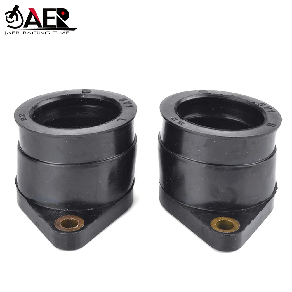 JAER 2PCS Motorcycle Carburetor Engine Rubber Adapter Inlet Intake Pipe for Yamaha XT550 XT 550 1982 1983 5Y1-13586-01 |