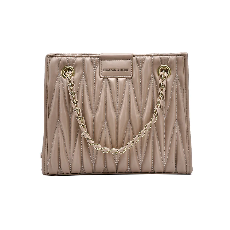 

Textured small bag female 2021 popular new fashion chain one-shoulder armpit net red all-match messenger bag