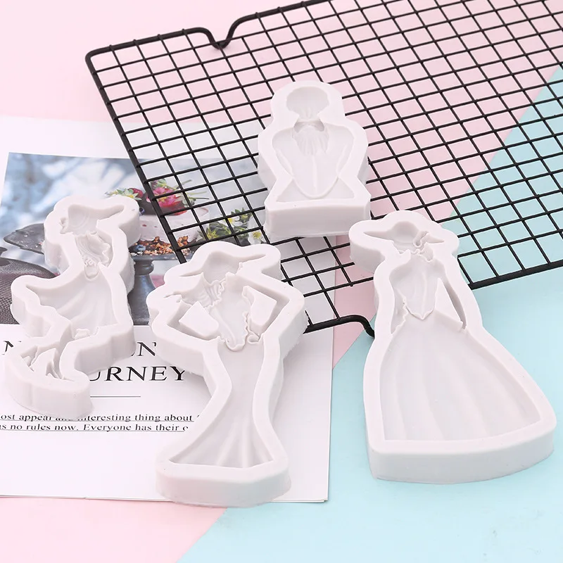 

New Time-limited Fondant Cake Decorating Tools New! Fondant Cake Noble Women Green Liquid Food-grade Mold Baking Diy Tools