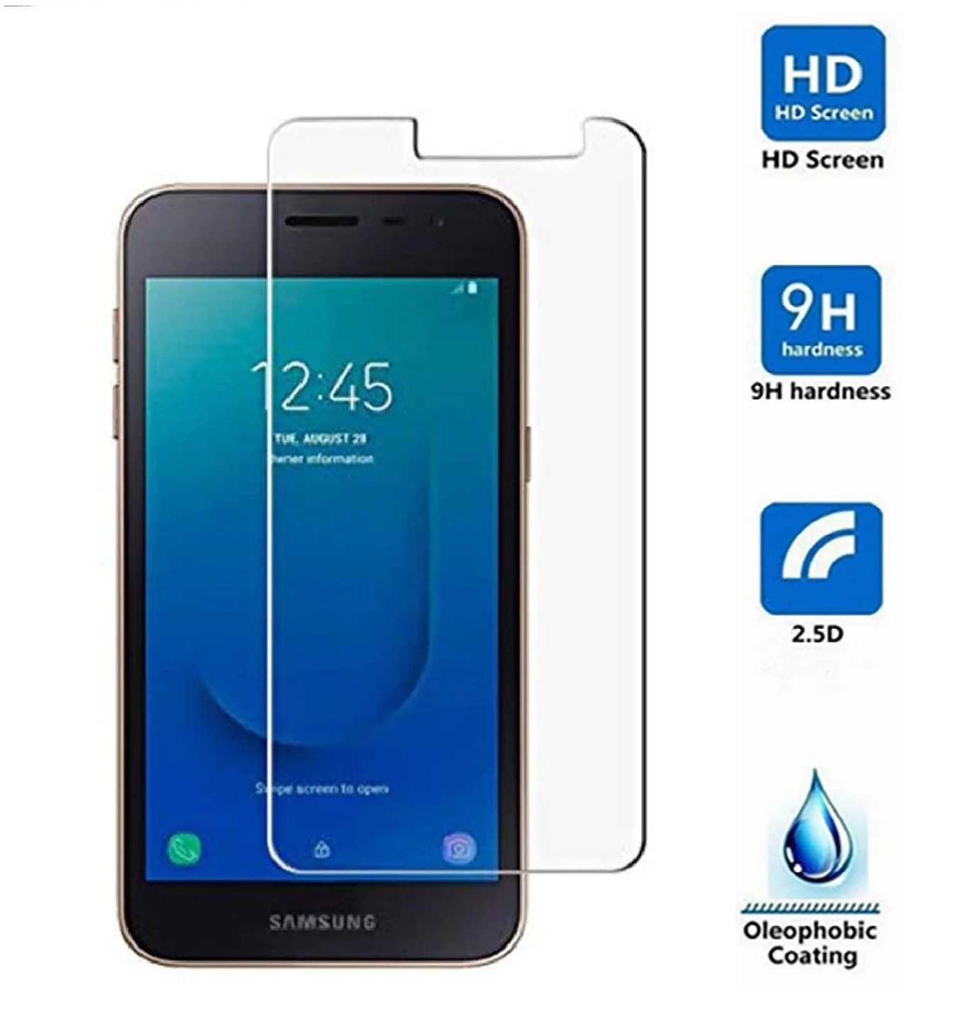Защитное стекло закаленное 9H для Samsung Galaxy J2 Core/J260F | Мобильные телефоны и