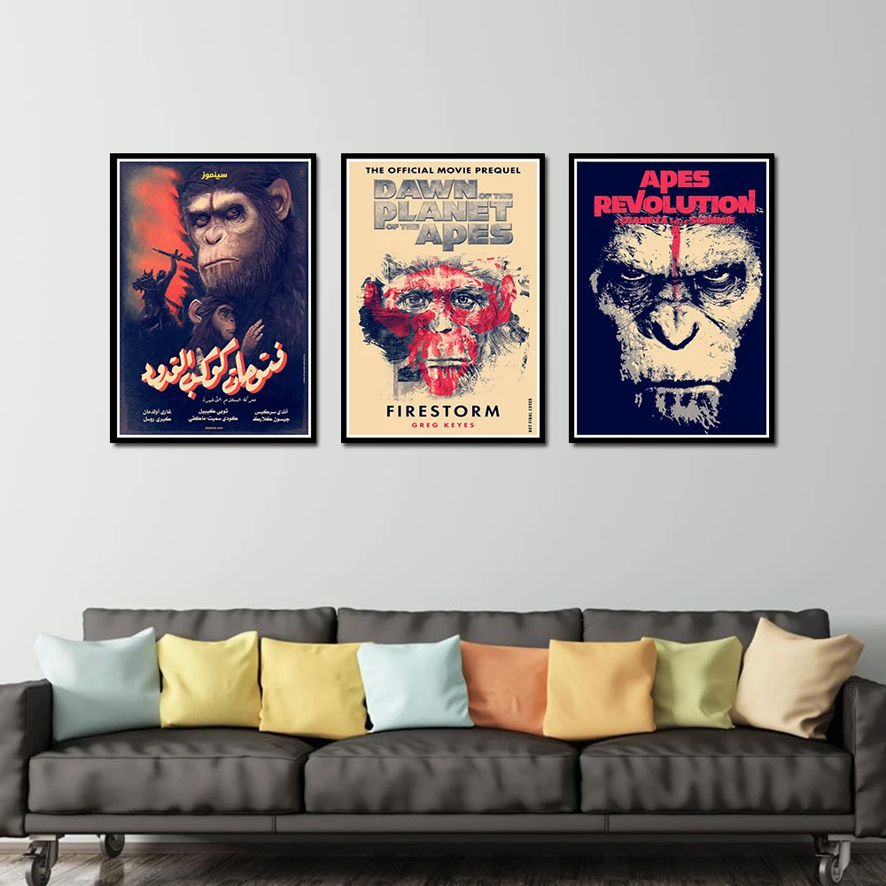 Рассвет планеты обезьян B плакат декоративный DIY настенные холст Стикеры