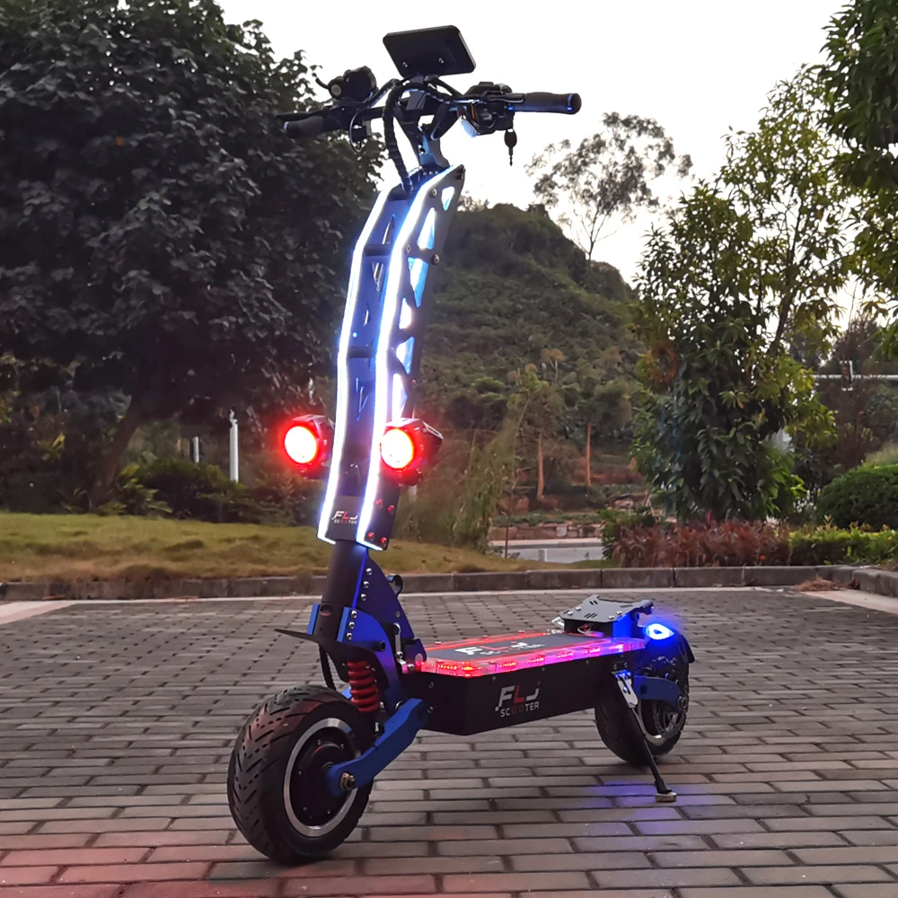 Billig FLJ SK3 Pro 6000W / 7000W Elektrische Roller 60v/72v Starke Leistung 11 Zoll Dual Motoren Motoren E Bike Faltbare E Roller