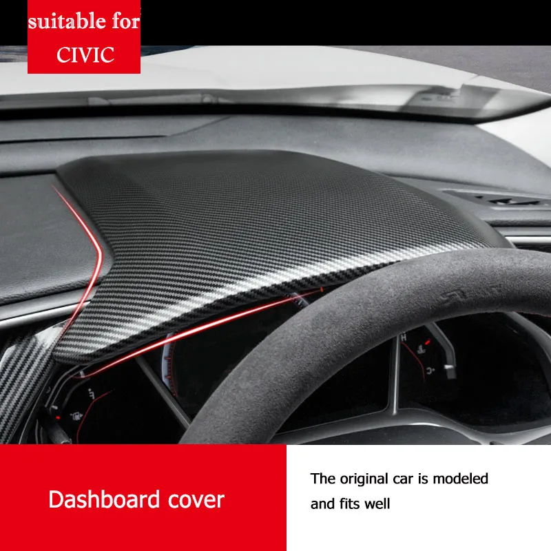 Крышка приборной панели из углеродного волокна крышка рулевого колеса для Honda Civic