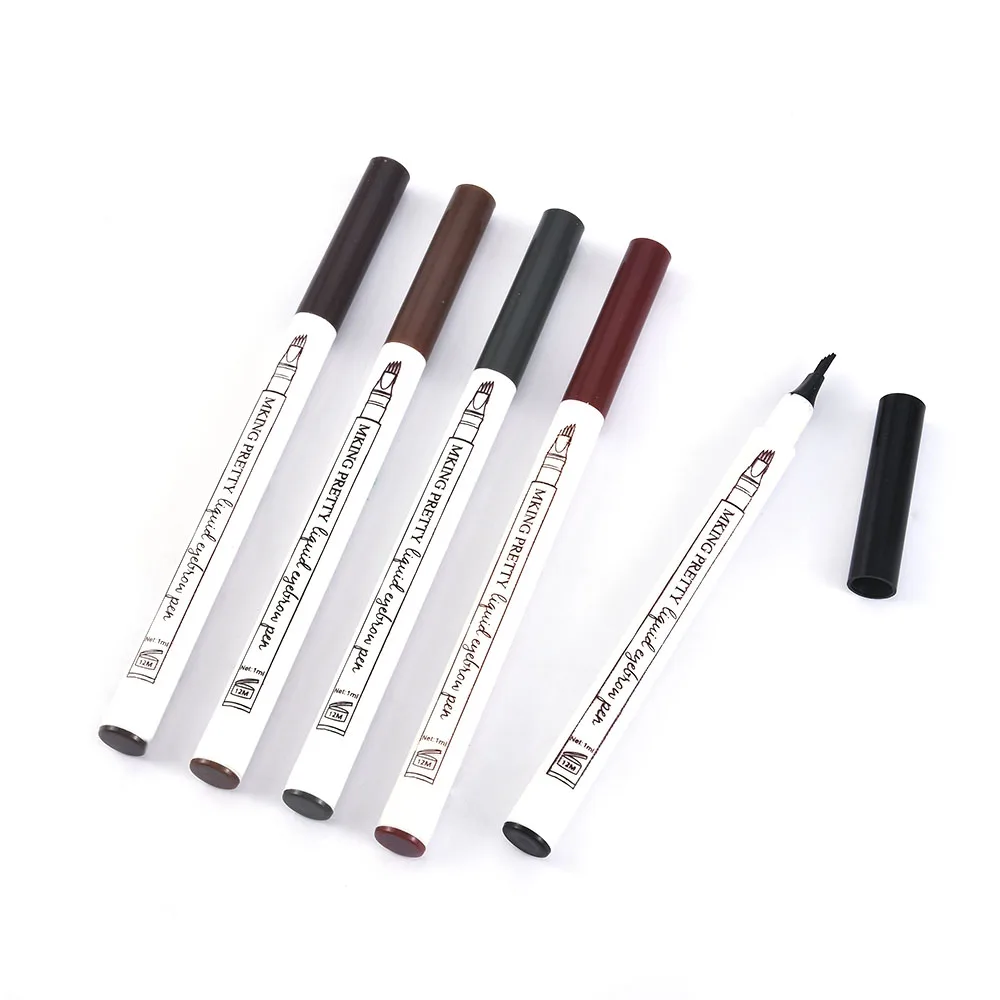 

Natural 3D Microblading Tattoo Eyebrow Ink Fork Tip Pen Eyebrow Makeup Pencil Pen Long Lasting Waterproof Easy to use Cosmetics